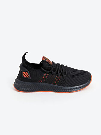 LCW STEPS SİYAH Bağcıklı File Detaylı Erkek Spor Ayakkabı