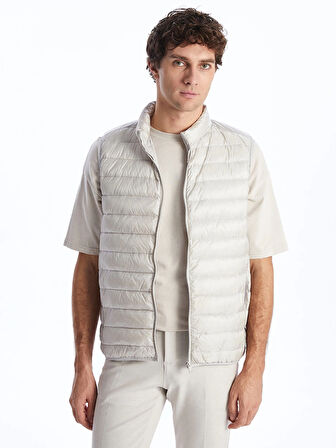 SOUTHBLUE Gri Standart Kalıp Dik Yaka Erkek Şişme Yelek