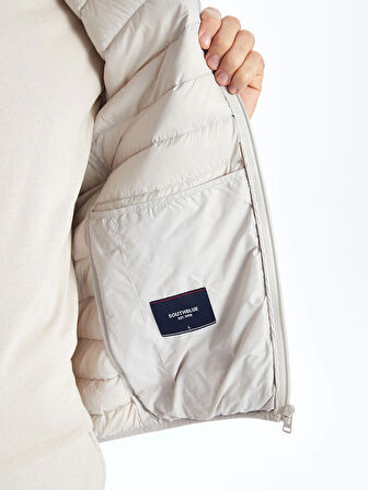 SOUTHBLUE Gri Standart Kalıp Dik Yaka Erkek Şişme Yelek