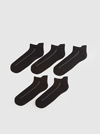 LCW ACCESSORIES Siyah Erkek Patik Çorap 5'li