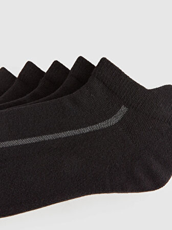 LCW ACCESSORIES Siyah Erkek Patik Çorap 5'li