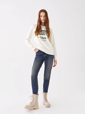 LCW Vision İNDİGO Mom Fit Kadın Jean Pantolon