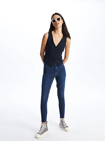 LCW Jeans Indigo Jüpiter Süper Skinny Fit Kadın Jean Pantolon