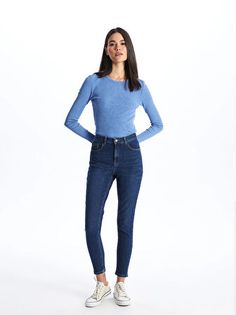 LCW Jeans Indigo Jüpiter Süper Skinny Fit Kadın Jean Pantolon