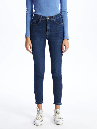 LCW Jeans Indigo Jüpiter Süper Skinny Fit Kadın Jean Pantolon