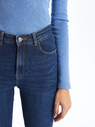 LCW Jeans Indigo Jüpiter Süper Skinny Fit Kadın Jean Pantolon