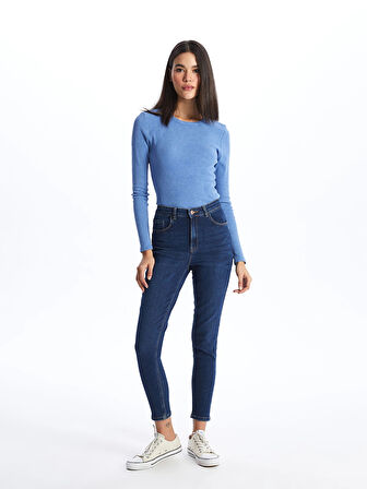 LCW Jeans Indigo Jüpiter Süper Skinny Fit Kadın Jean Pantolon