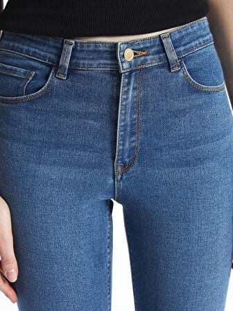 LCW Jeans Indigo Jüpiter Süper Skinny Fit Kadın Jean Pantolon