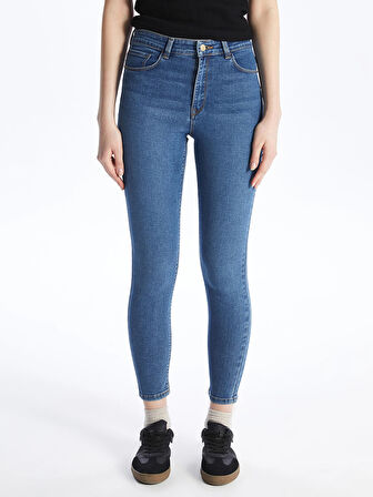 LCW Jeans Indigo Jüpiter Süper Skinny Fit Kadın Jean Pantolon