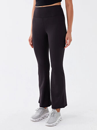 XSIDE ACTIVE SİYAH Kadın Beli Lastikli Düz Tayt Pantolon