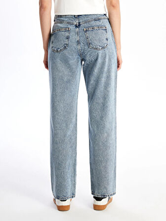 LCW Modest Indigo Straight Fit Kadın Jean Pantolon