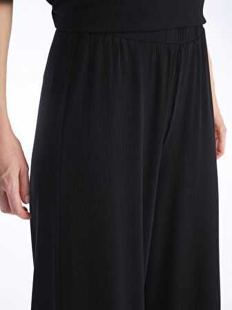 LCWAIKIKI Basic Siyah Kadın Beli Lastikli Düz Eşofman Altı