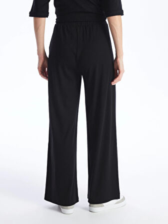 LCWAIKIKI Basic Siyah Kadın Beli Lastikli Düz Eşofman Altı