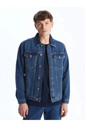 LCW JeansIndigo Standart Kalıp Erkek Jean Ceket