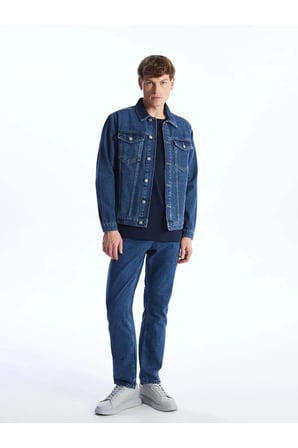 LCW JeansIndigo Standart Kalıp Erkek Jean Ceket
