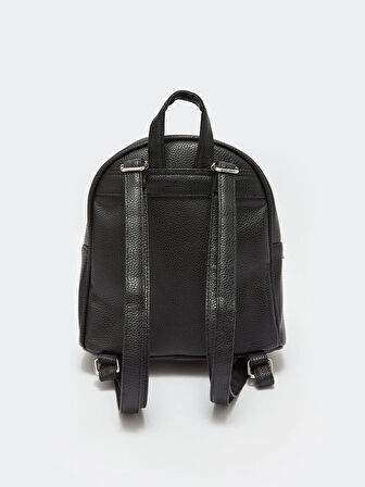 LCW ACCESSORIES SİYAH Deri Görünümlü Kız Çocuk Sırt Çantası