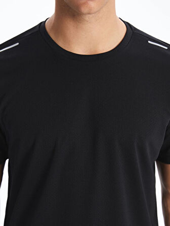 XSIDE ACTIVE Siyah DRY-TECH Bisiklet Yaka Kısa Kollu Erkek Spor Tişört