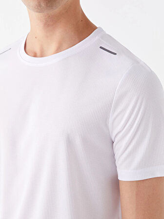 XSIDE ACTIVE Beyaz DRY-TECH Bisiklet Yaka Kısa Kollu Erkek Spor Tişört