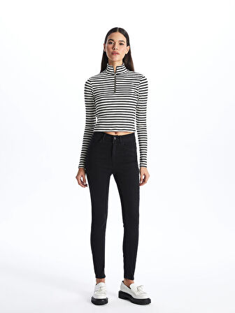 LCW Jeans SİYAH Jüpiter Süper Skinny Fit Kadın Jean Pantolon