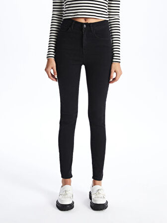 LCW Jeans SİYAH Jüpiter Süper Skinny Fit Kadın Jean Pantolon