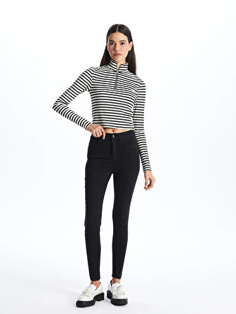 LCW Jeans SİYAH Jüpiter Süper Skinny Fit Kadın Jean Pantolon