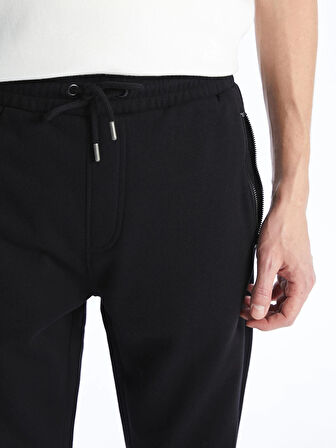 LCWAIKIKI Classic SİYAH Standart Kalıp Erkek Kalın Jogger Eşofman Altı