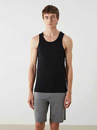 LC WAIKIKI Siyah U Yaka Penye Erkek Atlet 2'li