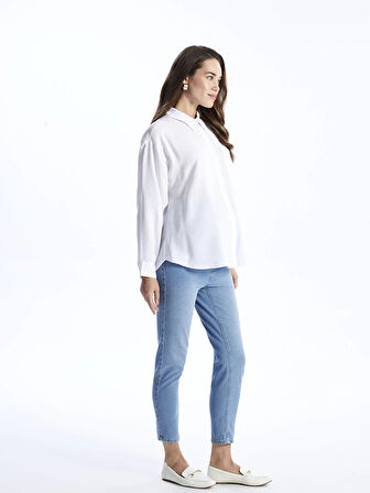 LCWAIKIKI Maternity İNDİGO Karın Panelli Slim Mom Fit Hamile Jean Pantolon