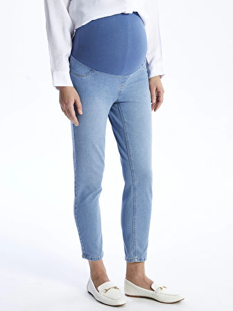 LCWAIKIKI Maternity İNDİGO Karın Panelli Slim Mom Fit Hamile Jean Pantolon
