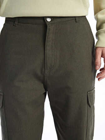 XSIDE Haki Rahat Kalıp Erkek Kargo Pantolon