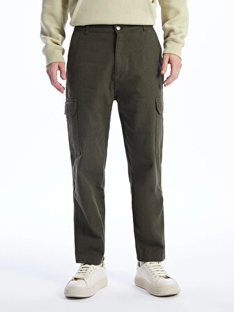 XSIDE Haki Rahat Kalıp Erkek Kargo Pantolon