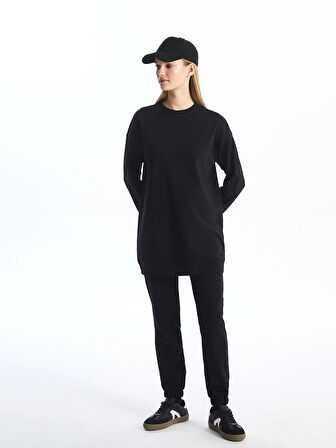 LCW Modest Siyah Kadın Beli Lastikli Düz Jogger Eşofman Altı