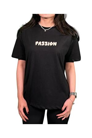 Passion Baskılı Unisex Oversize T-Shirt