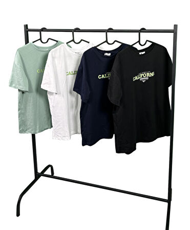 California Baskılı Unisex Oversize T-Shirt
