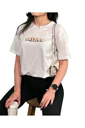 Passion Baskılı Unisex Oversize T-Shirt