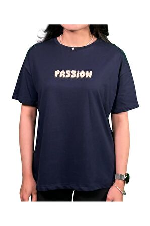 Passion Baskılı Unisex Oversize T-Shirt