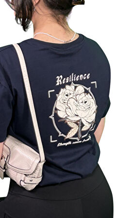 Resilience Sırt Baskılı Unisex Oversize T-Shirt