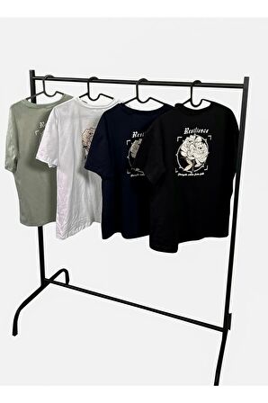 Resilience Sırt Baskılı Unisex Oversize T-Shirt