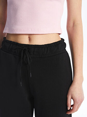 XSIDE Siyah Kadın Beli Lastikli Düz Eşofman Altı