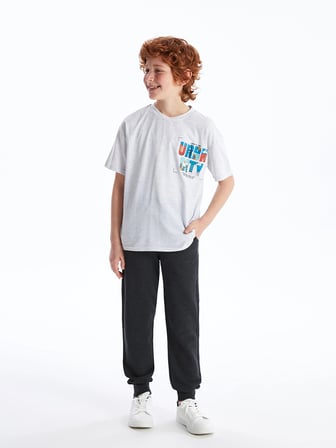 LCW Kids Antrasit Beli Lastikli Basic Erkek Çocuk Jogger Eşofman Altı