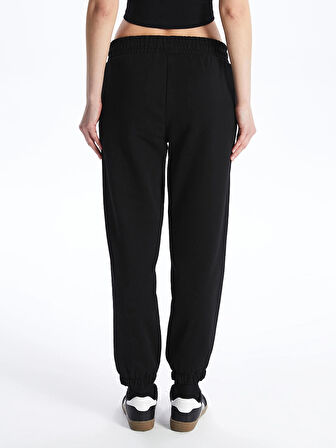 LCW Vision Siyah Beli Lastikli Baskılı Kadın Jogger Eşofman Altı