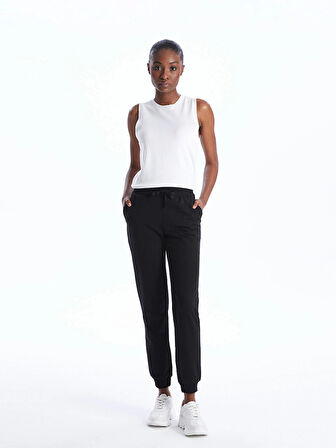 LCW Vision Siyah Beli Lastikli Kadın Jogger Eşofman Altı