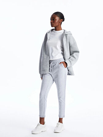 LCW Vision Gri Beli Lastikli Kadın Eşofman Altı