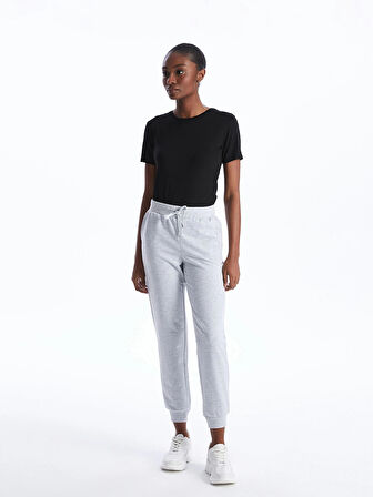 LCW Vision Gri Beli Lastikli Kadın Jogger Eşofman Altı