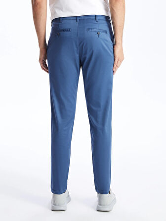 LCWAIKIKI Classic Indigo Dar Kalıp Gabardin Erkek Chino Pantolon