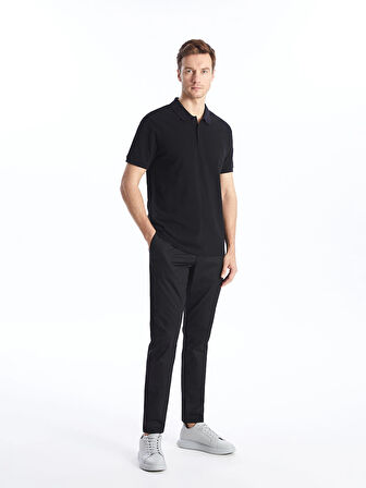 LCWAIKIKI Classic Siyah Dar Kalıp Gabardin Erkek Chino Pantolon