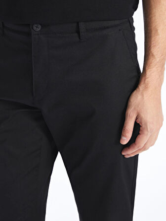 LCWAIKIKI Classic Siyah Dar Kalıp Gabardin Erkek Chino Pantolon