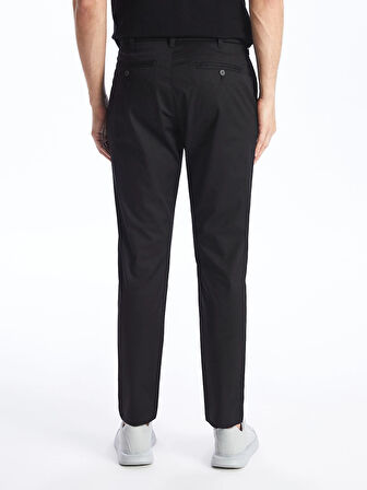LCWAIKIKI Classic Siyah Dar Kalıp Gabardin Erkek Chino Pantolon