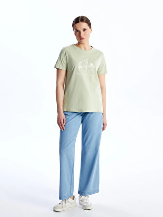 LCWAIKIKI Classic Bej Wideleg Kadın Jean Pantolon