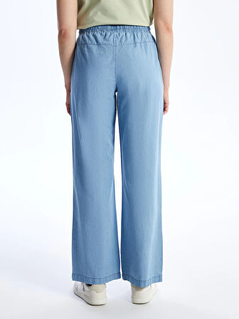 LCWAIKIKI Classic Bej Wideleg Kadın Jean Pantolon